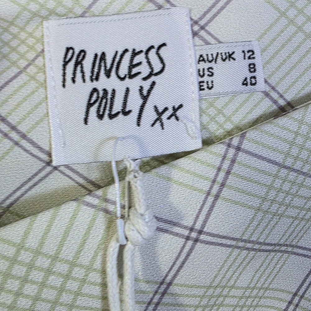 Princess Polly Ginnie Plaid Mini Skirt Y2K Clueless Preppy Sz 8 New - Picture 3 of 7